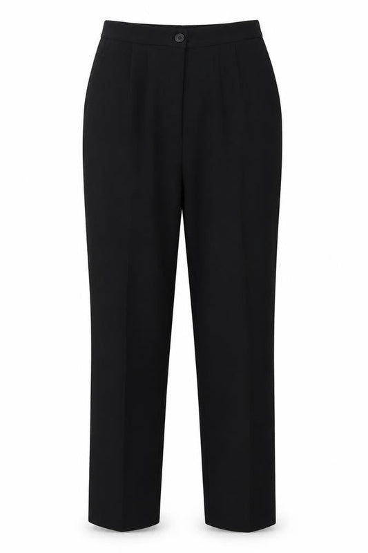 Preworn Womens Black  Polyester Trousers  Size 38 L29 in Regular
