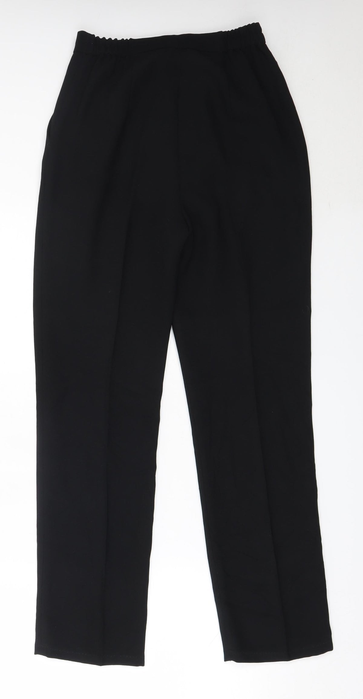 Preworn Womens Black  Polyester Trousers  Size 38 L29 in Regular