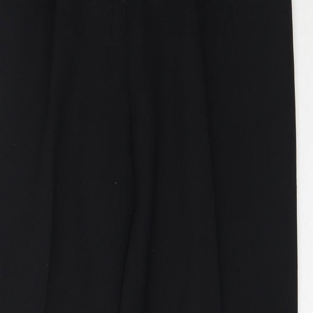 Preworn Womens Black  Polyester Trousers  Size 38 L29 in Regular