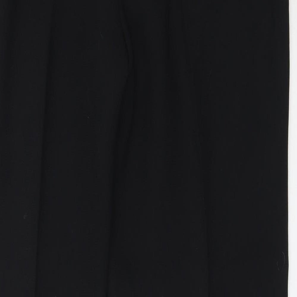 Preworn Womens Black  Polyester Trousers  Size 38 L29 in Regular