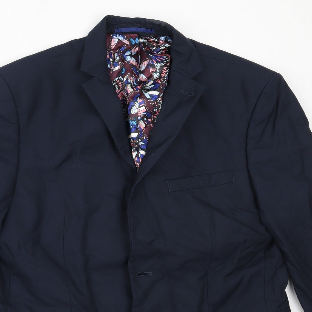 NEXT Mens Blue  Polyester Jacket Blazer Size 40