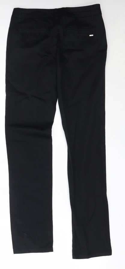 Mango Womens Black  Polyester Trousers  Size 40 L32.5 in Regular
