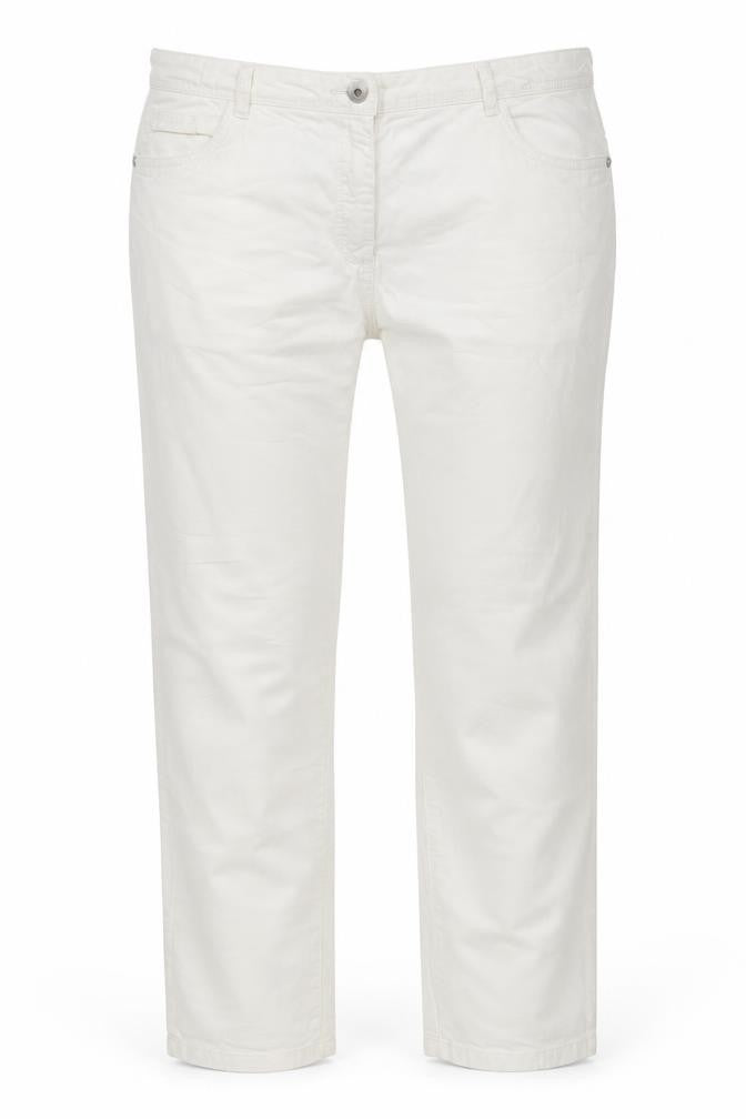 CANDA Womens White  Cotton Trousers  Size 48 L29 in Regular