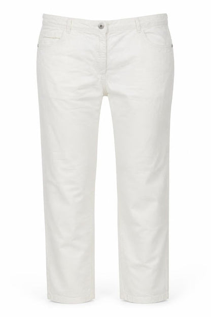 CANDA Womens White  Cotton Trousers  Size 48 L29 in Regular