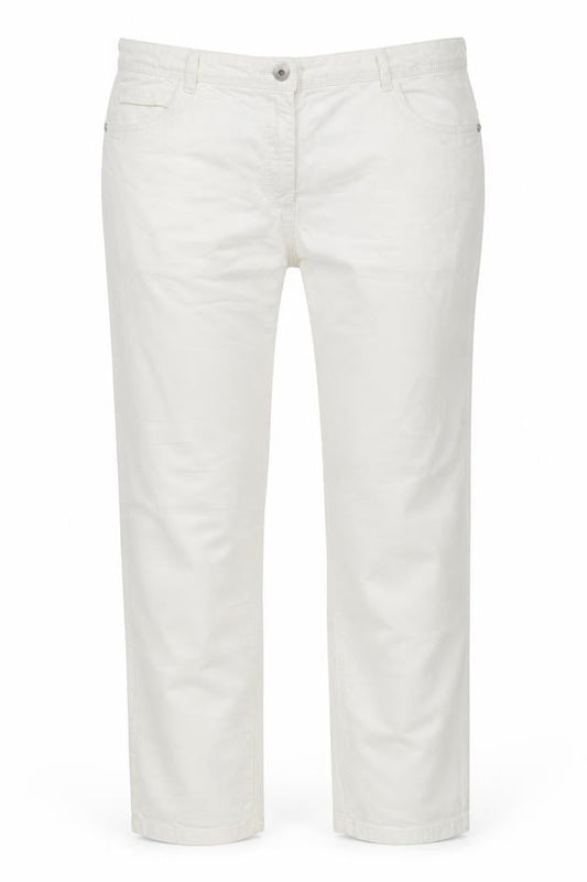CANDA Womens White  Cotton Trousers  Size 48 L29 in Regular