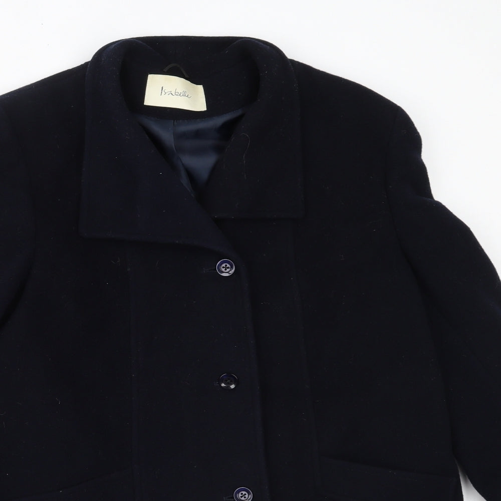 Isabelle Womens Blue   Overcoat Coat Size 12