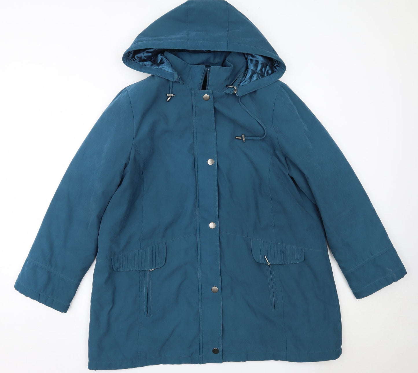 BM Womens Blue   Quilted Coat Size L