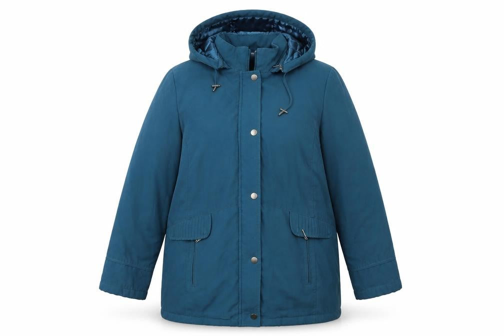Bonmarché Womens Blue Quilted Coat Size L