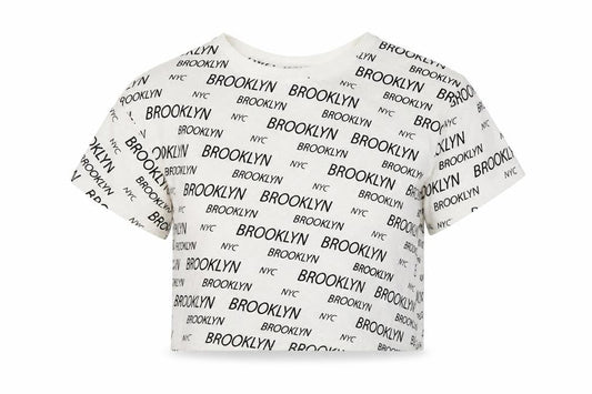 Primark Girls White  Cotton Cropped T-Shirt Size 10-11 Years Round Neck