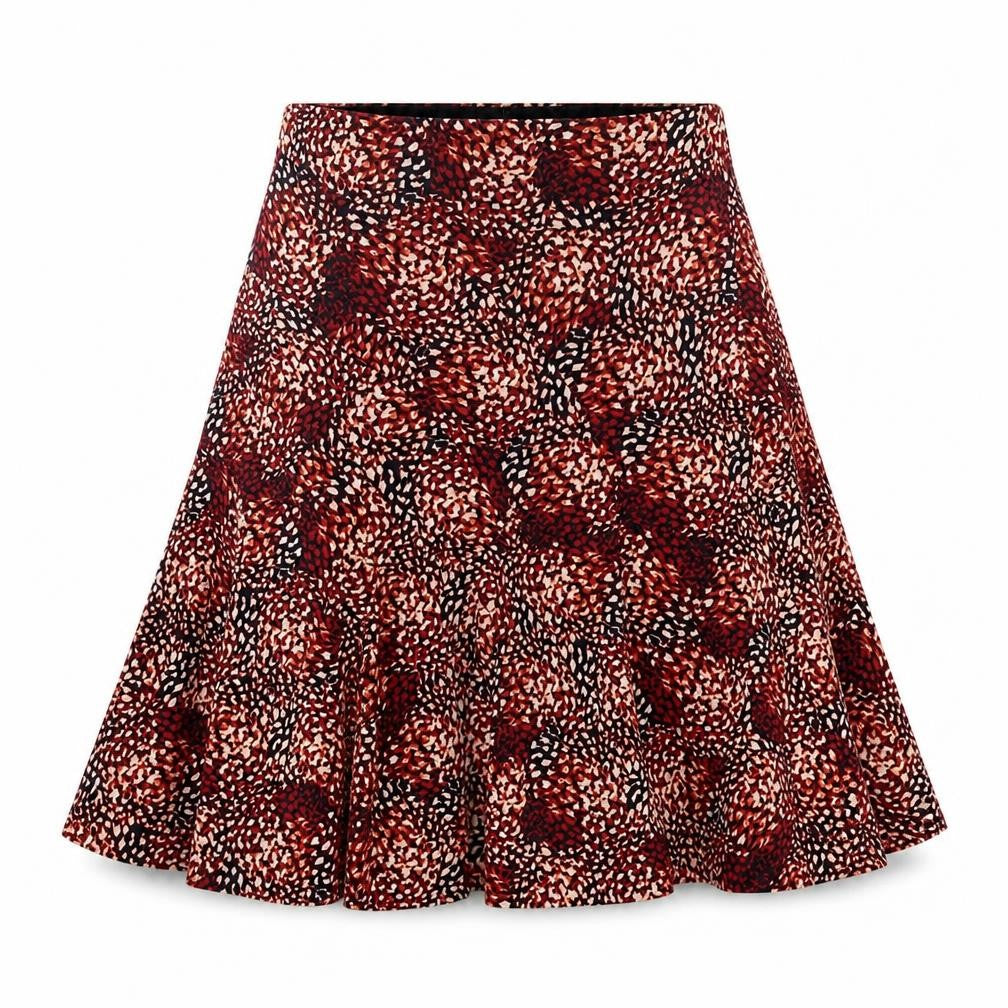 Country Casuals Womens Multicoloured Animal Print Polyester A-Line Skirt Size M