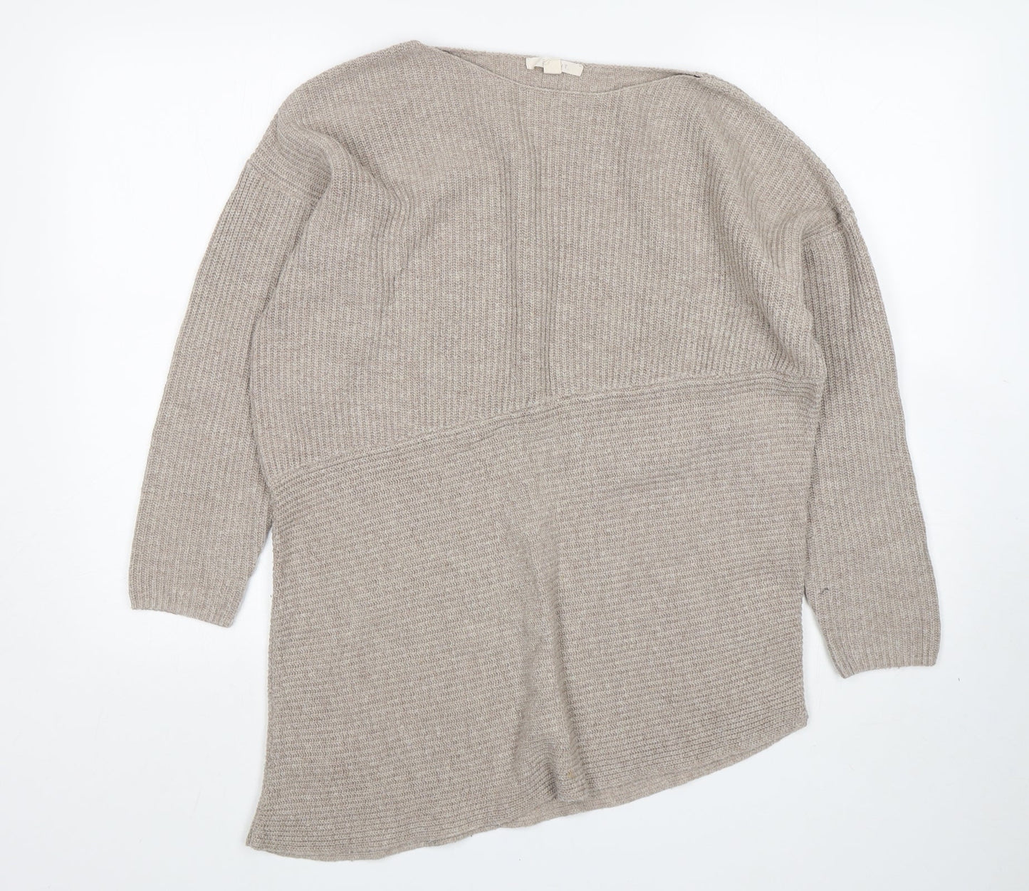 Espirit Womens Beige Round Neck  Polyamide Pullover Jumper Size M
