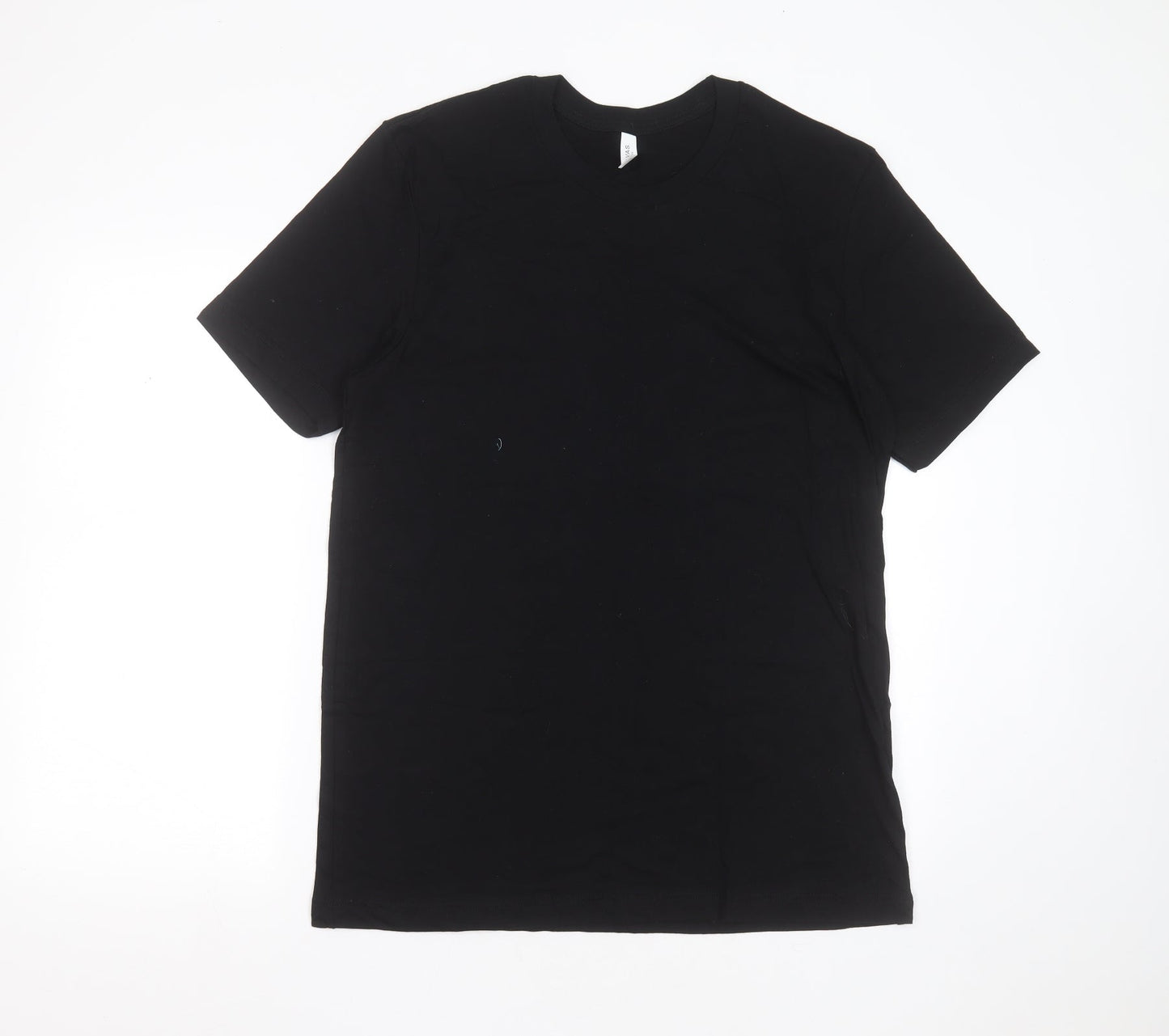 Canvas Mens Black  Cotton  T-Shirt Size L Round Neck