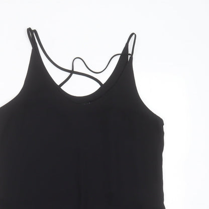 Select Womens Black  Polyester Basic Blouse Size 12 Round Neck