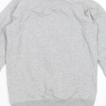 Preloved Love Label Womens Grey  Polyester Pullover Sweatshirt Size 8   - cat christmas - Label
