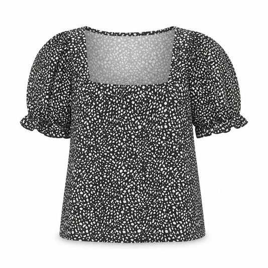 River Island Womens Black  Polyester Basic Blouse Size 6 Square Neck