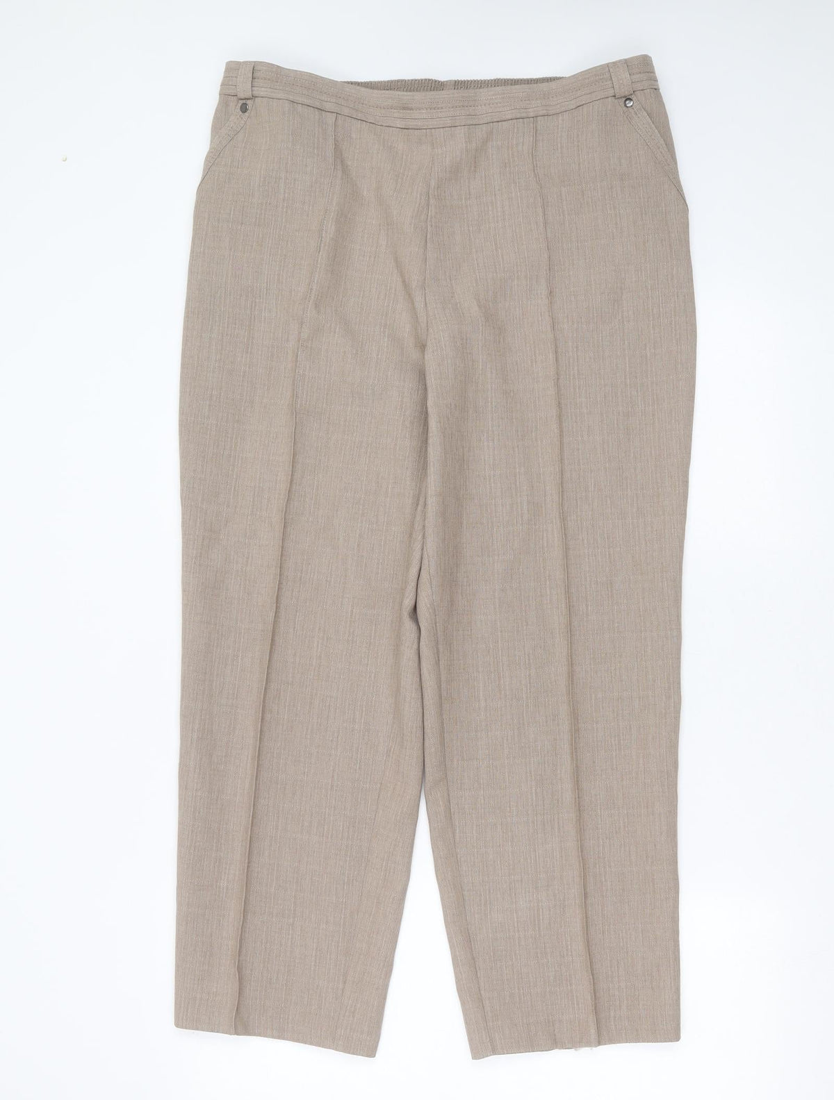 Preworn Womens Beige  Polyester Blend Trousers  Size 36 in L27 in Regular