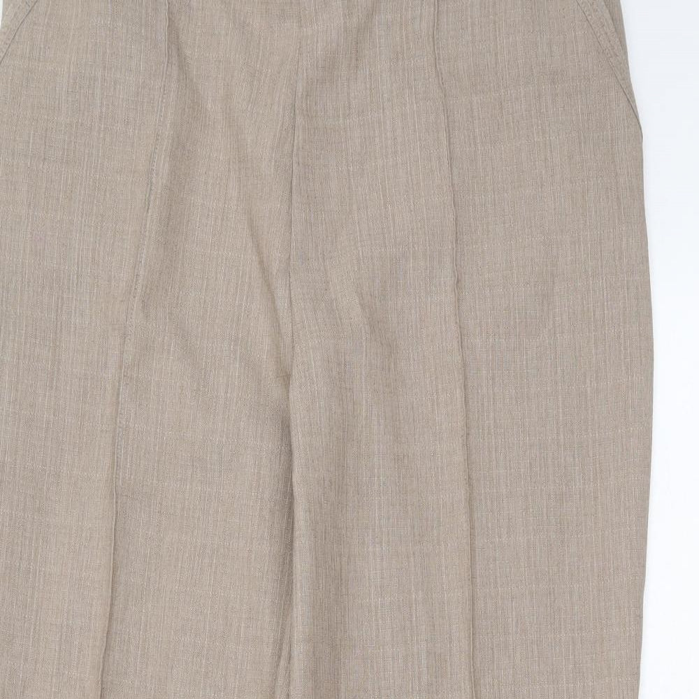 Preworn Womens Beige  Polyester Blend Trousers  Size 36 in L27 in Regular