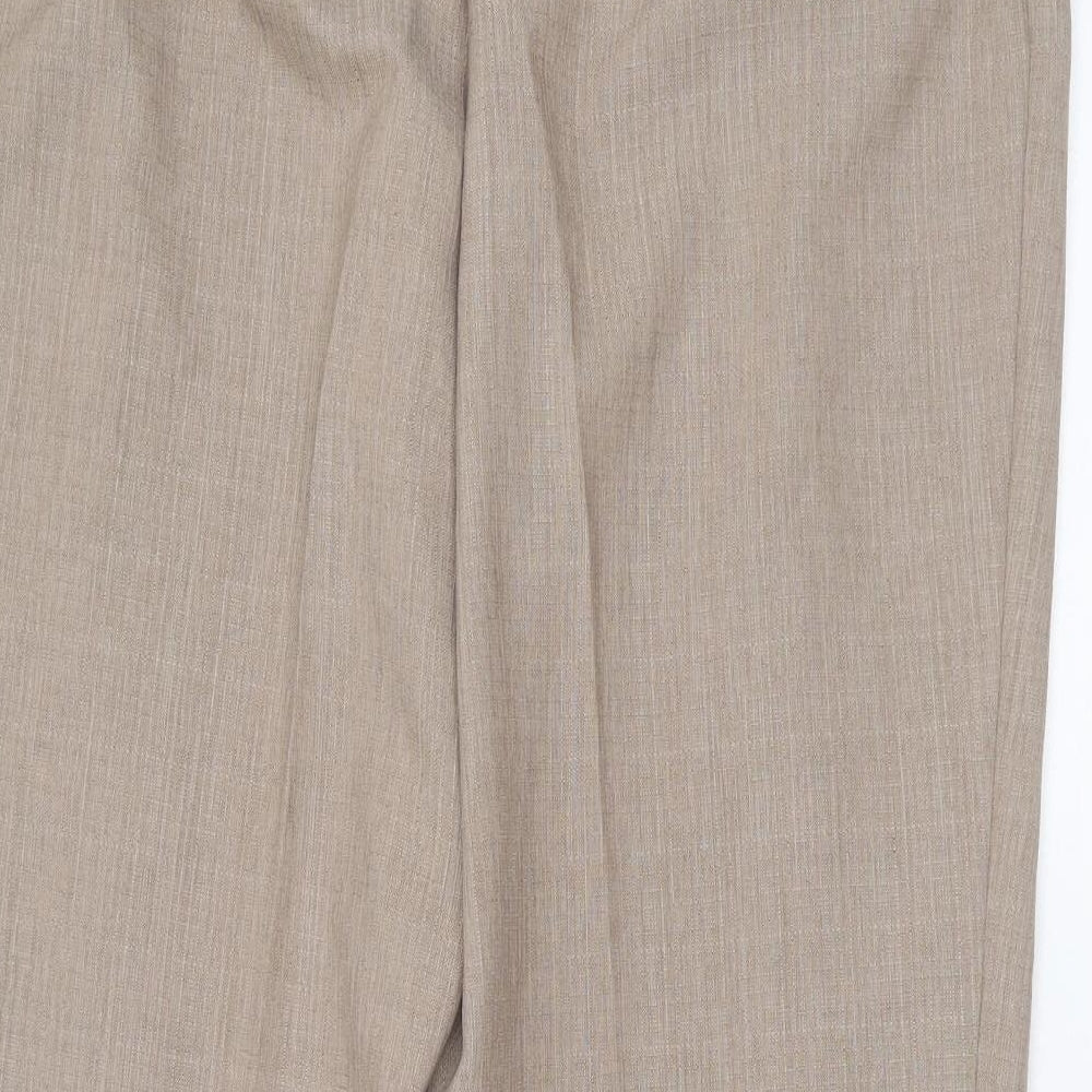 Preworn Womens Beige  Polyester Blend Trousers  Size 36 in L27 in Regular