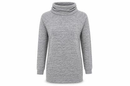 Next Womens Grey  Polyester Jumper Dress  Size 12  Roll Neck Pullover