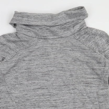 Next Womens Grey  Polyester Jumper Dress  Size 12  Roll Neck Pullover