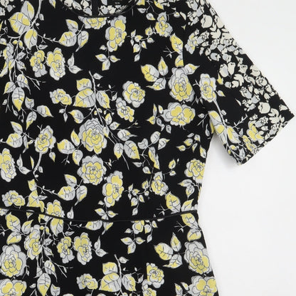 Preloved Oasis Womens Multicoloured Floral Polyester A-Line  Size 12  Crew Neck Zip - Detail