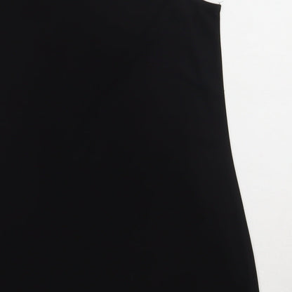 Essentials Collection Womens Black  Polyester Basic Tank Size 10 Crew Neck