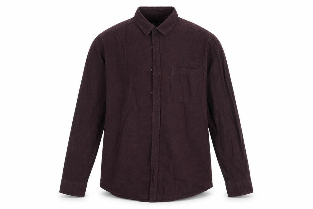 Topman Mens Purple  Cotton  Button-Up Size L Collared Button