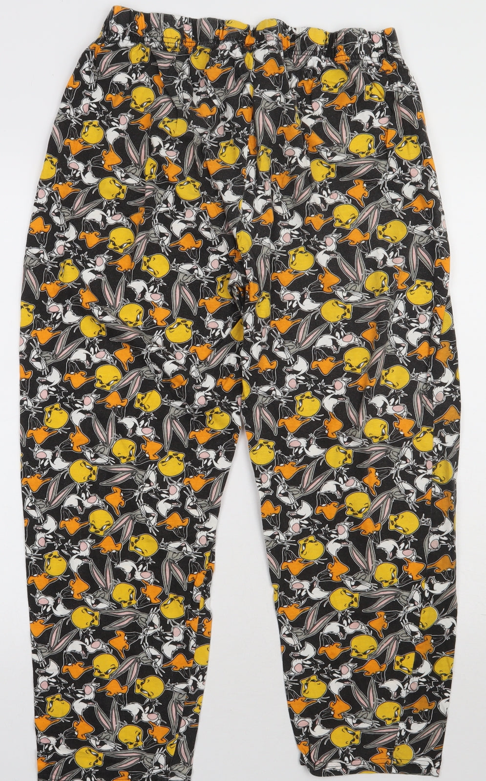 Primark Womens Multicoloured Geometric Cotton  Pyjama Pants Size 14  Tie - LOONEY TUNES