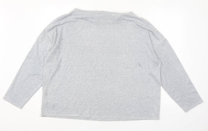 F&F Womens Grey Boat Neck  Polyester Pullover Jumper Size 22