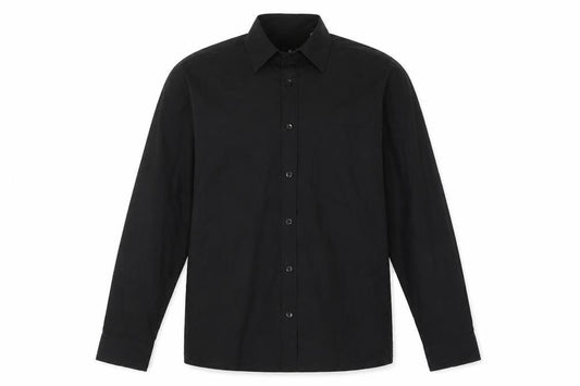 Premier Mens Black  Polyester  Button-Up Size 16 Collared Button