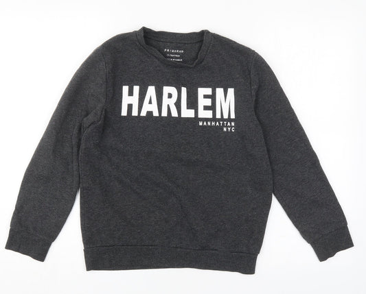 Primark Boys Grey  Cotton Pullover Sweatshirt Size 11-12 Years  Pullover - Harlem