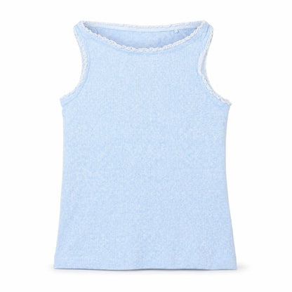 Next Girls Blue  Cotton Basic Tank Size 5 Years Round Neck Pullover