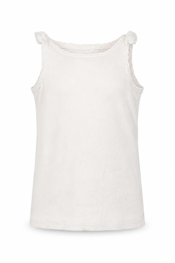 NEXT Girls White  Cotton Basic Tank Size 5 Years Boat Neck Pullover