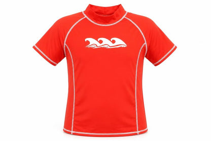 Crane Girls Red  Polyester Basic T-Shirt Size 11-12 Years Mock Neck