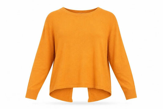 Tu Womens Orange Crew Neck  Acrylic Pullover Jumper Size 12
