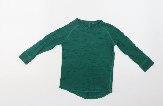 NEXT Girls Green  Cotton Basic Blouse Size 2-3 Years Crew Neck