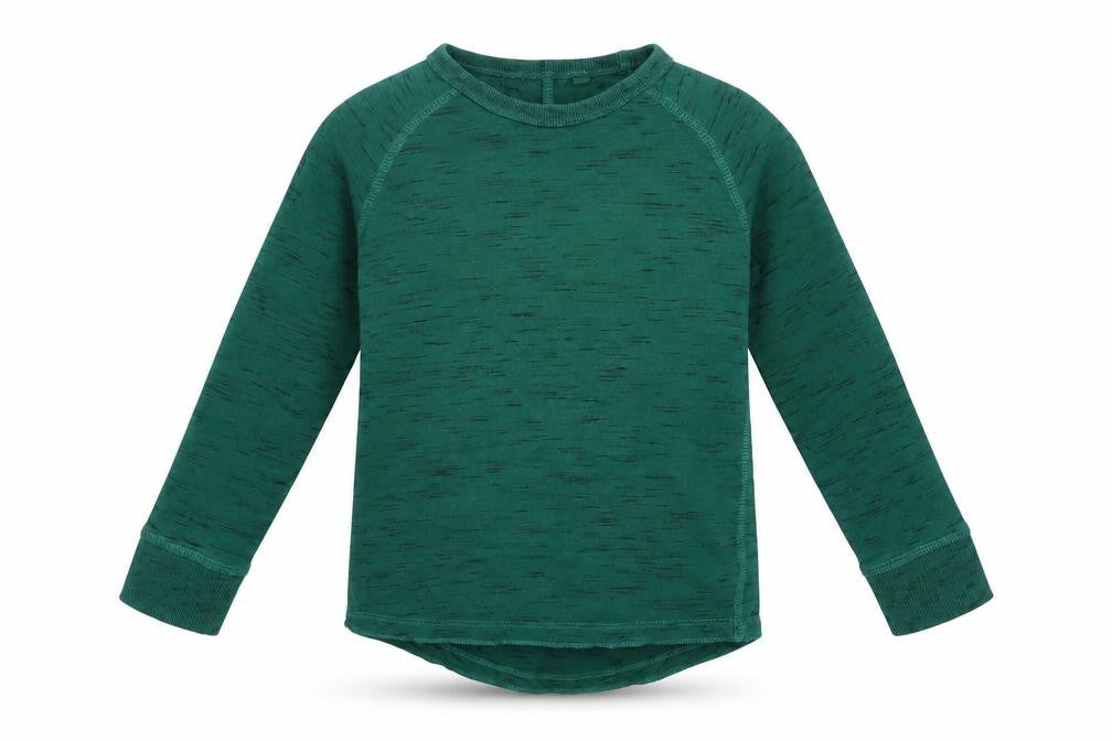 NEXT Girls Green  Cotton Basic Blouse Size 2-3 Years Crew Neck