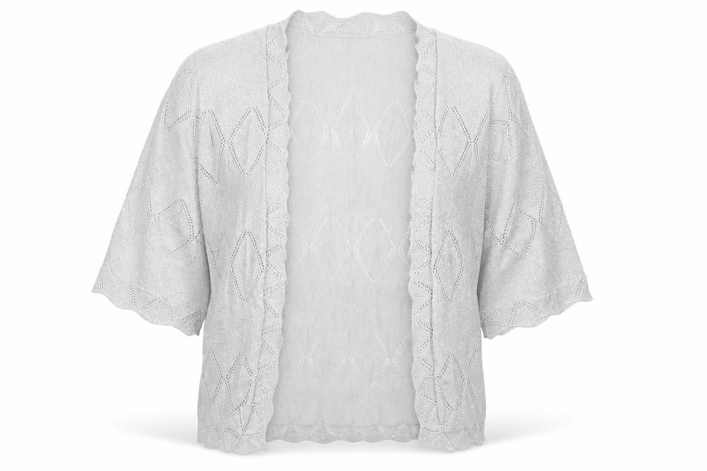 NEXT Womens Silver V-Neck  Viscose Cardigan Jumper Size 8