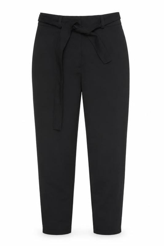 Boohoo Womens Black  Polyester Trousers  Size 6 L28 in Regular Hook & Eye