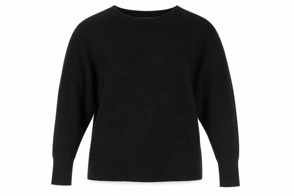 Primark Womens Black Round Neck  Viscose Pullover Jumper Size 4
