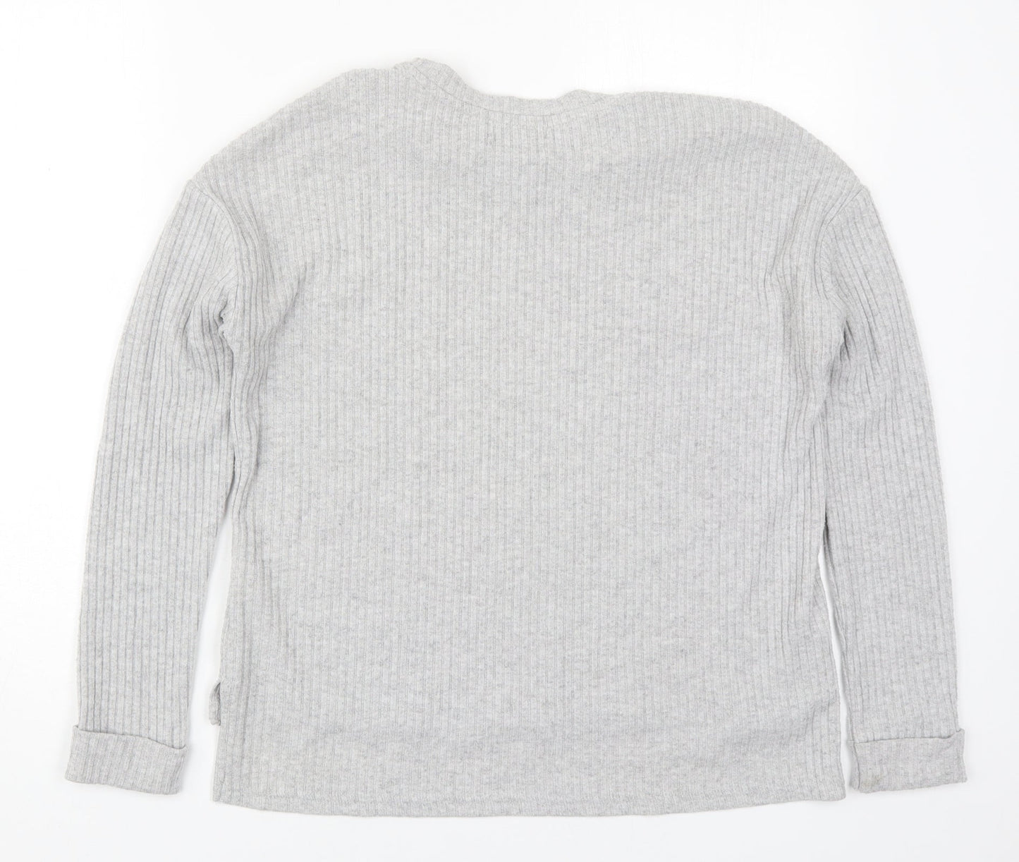 Primark Womens Grey Round Neck  Polyester Pullover Jumper Size 6