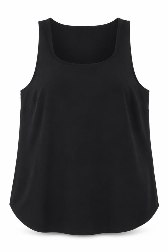 Primark Womens Black  Polyester Basic Tank Size 6 Round Neck