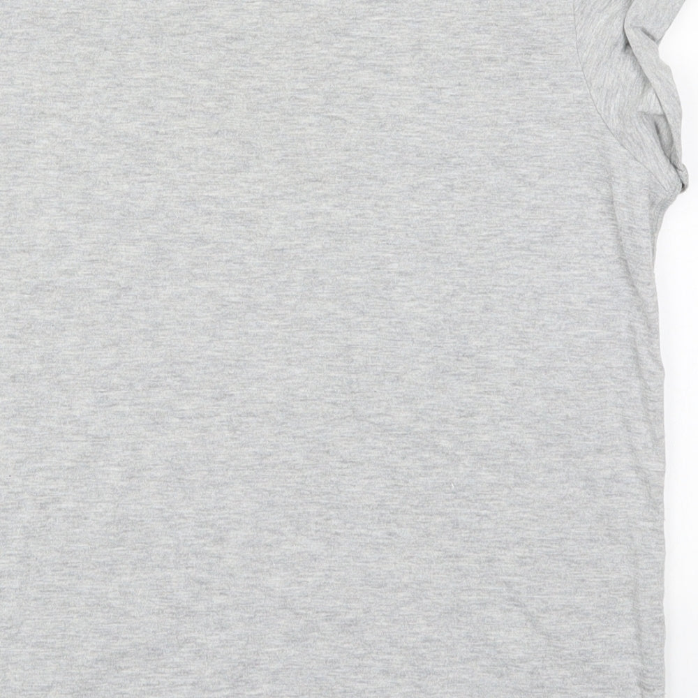 Jack Wills Womens Grey  Cotton Basic T-Shirt Size 8 Crew Neck