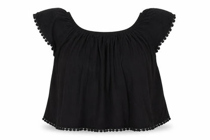 Atmosphere Womens Black  Viscose Basic T-Shirt Size 6 Round Neck
