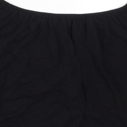Atmosphere Womens Black  Viscose Basic T-Shirt Size 6 Round Neck