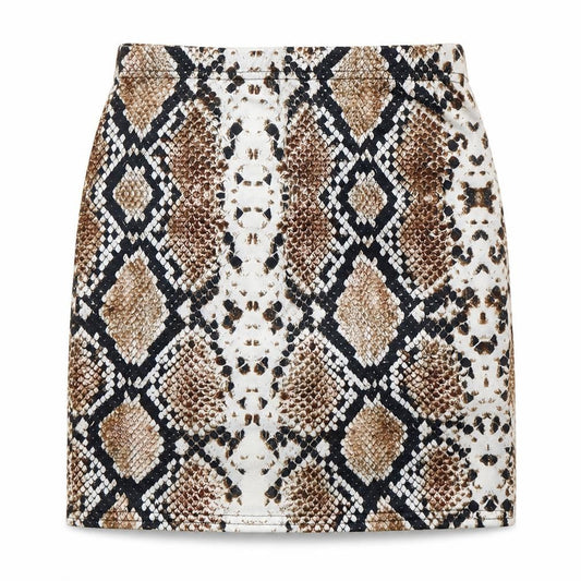 PRETTYLITTLETHING Womens Multicoloured Animal Print Polyester Mini Skirt Size 8