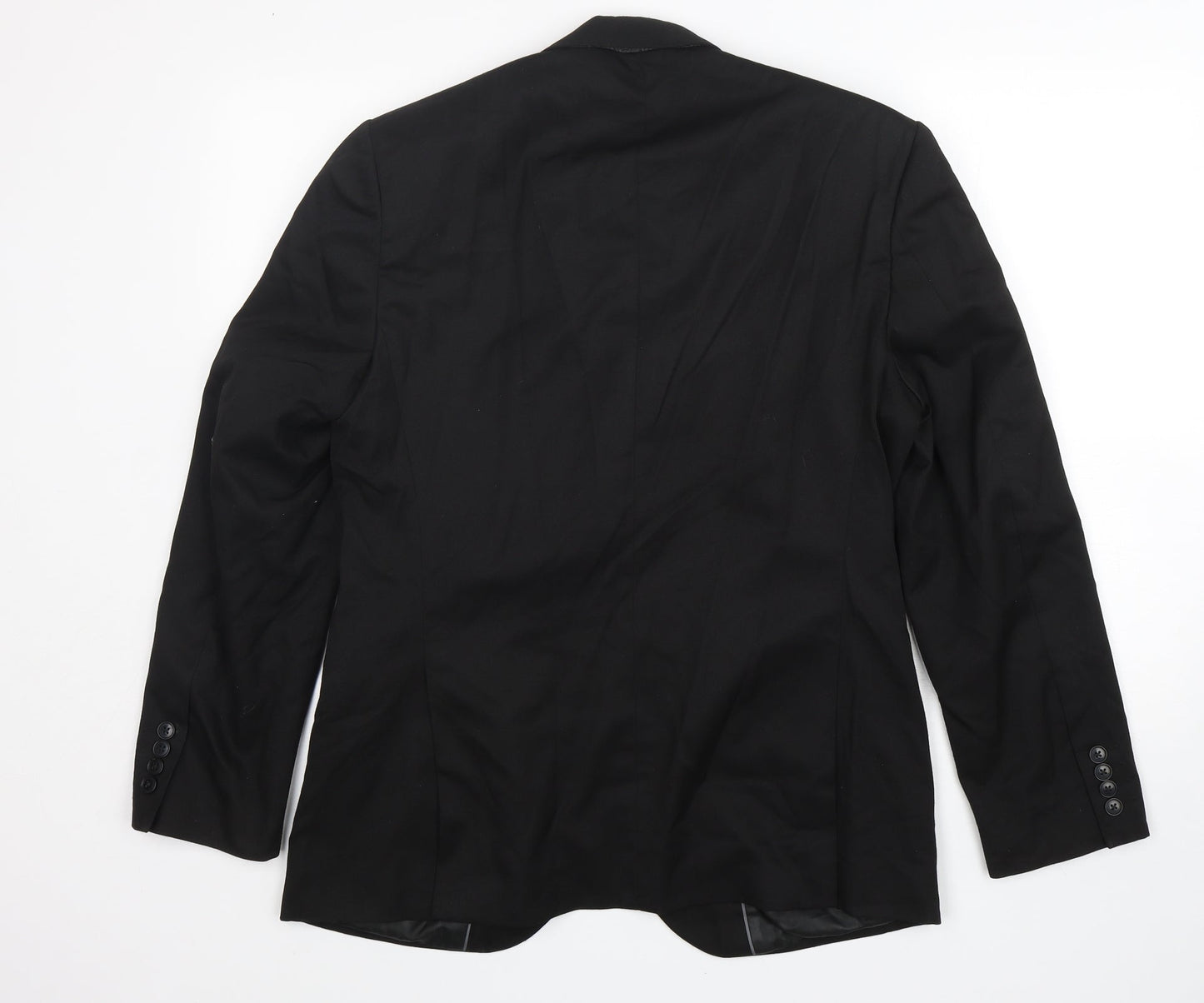 M&S Mens Black  Polyester Jacket Suit Jacket