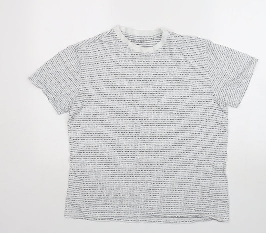Primark Mens Multicoloured Striped Cotton  T-Shirt Size M Round Neck
