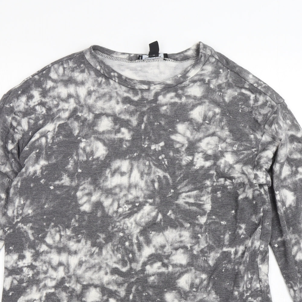 New Look Womens Grey Round Neck  Polyester Pullover Jumper Size 10
