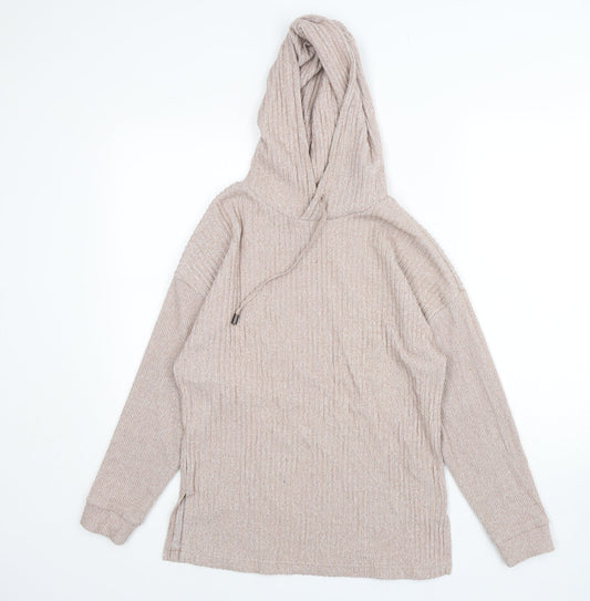 F&F Womens Beige  Polyester Pullover Hoodie Size XS